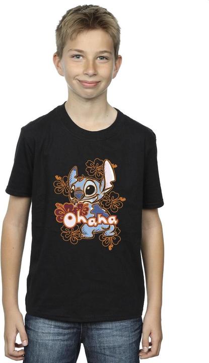 Immagine prodotto Disney Lilo And Stitch Ohana Orange Hibiscus Maglietta Ragazzi (152, 158)