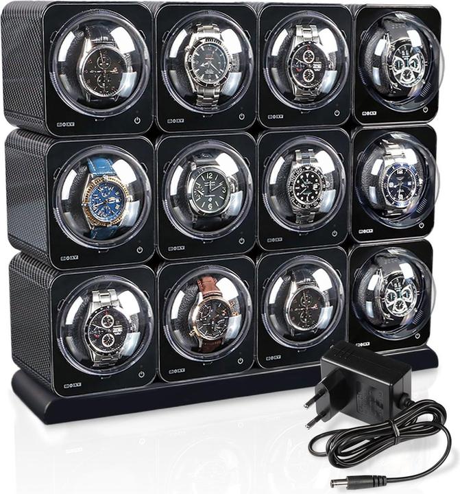 Beco Uhrenbeweger Boxy Fancy Brick 12 - Karbon (12 x)