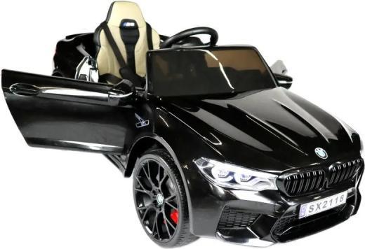 Produktbild Es-toys Elektro Kinderfahrzeug “BMW M5” – lizenziert – 24V Akku,MP3, Ledersitz + EVA - Schwarz (24 V)