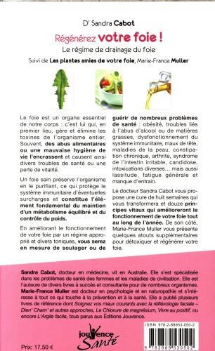 Image du produit Régénérez votre foie! Le régime de drainage du foie (Français, Cabot Sandra, Muller Marie-France, 2018)