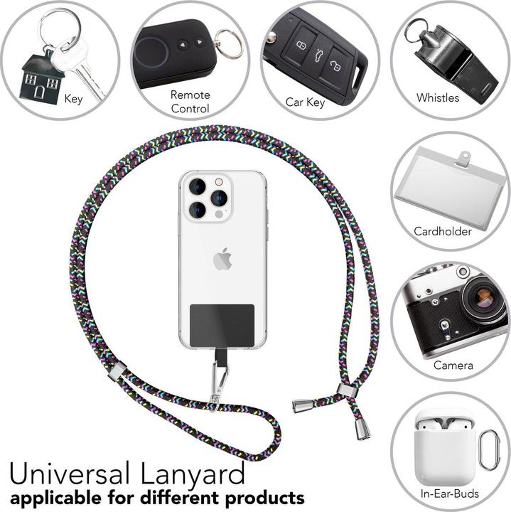 Actual product image Nalia Universal mobile phone necklace with pad