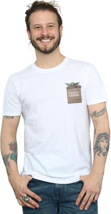 Immagine prodotto Star Wars The Mandalorian Precious Cargo Faux Pocket Maglietta Uomo (XXL)