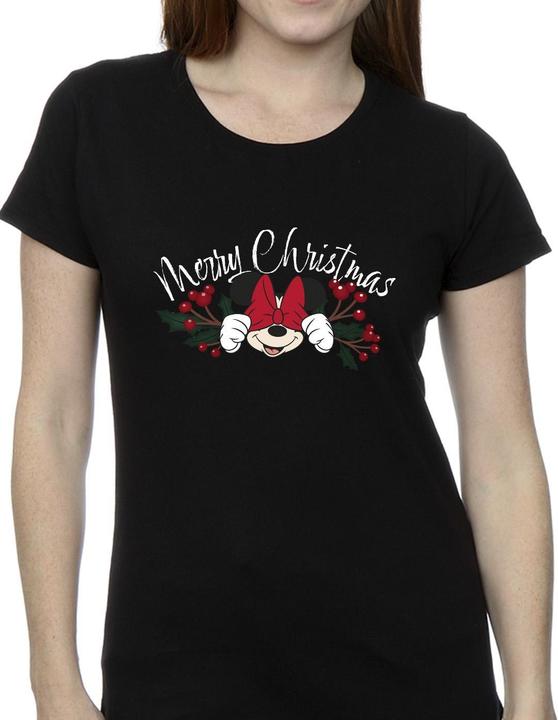 Immagine prodotto Disney Minnie Mouse Christmas Holly Maglietta Donna (L)
