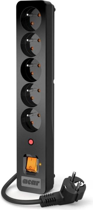 Actual product image Acar X5 Black 5 AC outlet(s)
