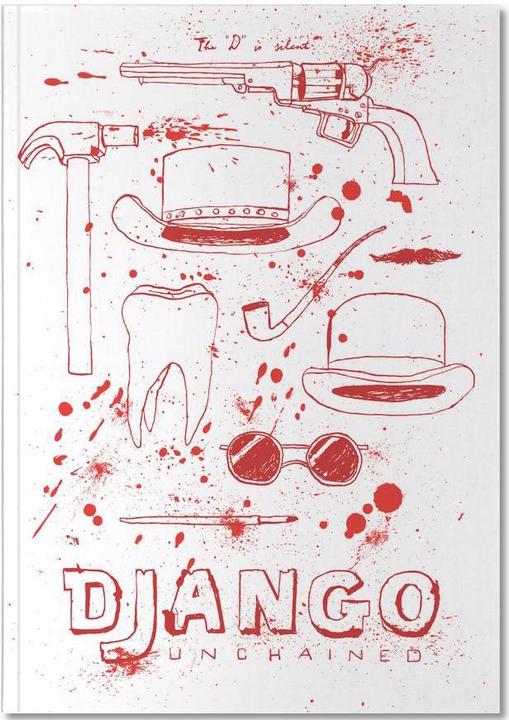 Actual product image Juniqe Django Unchained - Movies (A5, Plain, Hardcover)