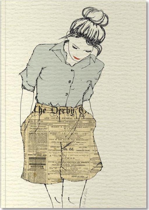 Immagine prodotto Juniqe Pantaloni da giornale - Illustrazione di moda (A5, Nessuna)
