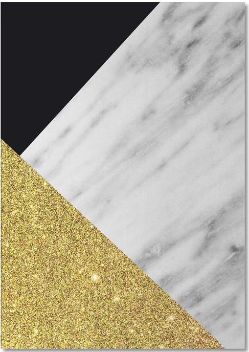 Actual product image Juniqe Gold Marble Collage - Abstract & Geometric (A5, Plain)