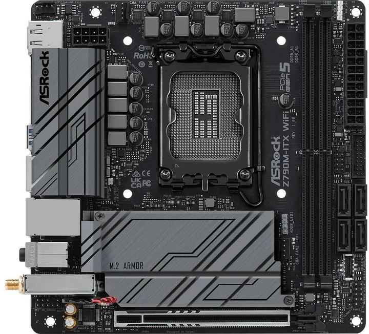 AsRock Z790M-ITX WiFi (LGA 1700, Intel Z790, Mini-ITX)