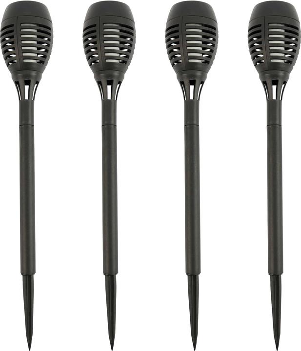 Actual product image Grundig Solar garden light 12 LEDs, 480 mm, with flame effect, 4 pieces