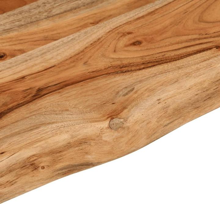 Immagine prodotto VidaXL Scaffale da parete rettangolare con bordo ad albero, scaffale da ufficio in legno massiccio di (20 x 2,5 x 2,5 cm)