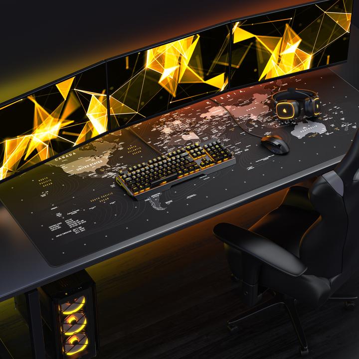 Produktbild Titanwolf Gaming Mauspad, XXXL Speed Gaming Mausmatte, Mousepad Extragrosse Fläche von 1600 x 800mm, Weltkarte (XXL)