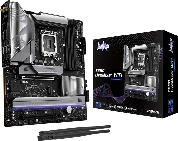 Immagine prodotto AsRock Z890 LiveMixer WiFi Intel DDR5 S1851 (LGA 1851, Intel Z890, ATX)