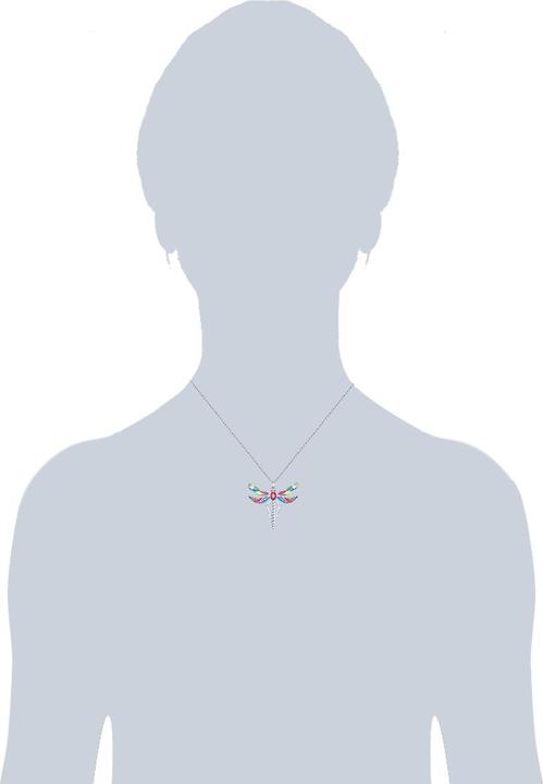 Immagine prodotto Lulu & Jane Libellula da donna in ottone decorata con cristalli di Swarovski® pearl (synth.) argento 61,0 cm - (Ottone, 61 cm)