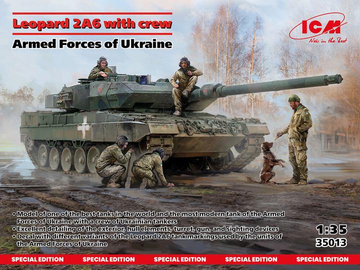 Actual product image ICM Leopard 2A6 of the Armed Forces of Ukraine with crew