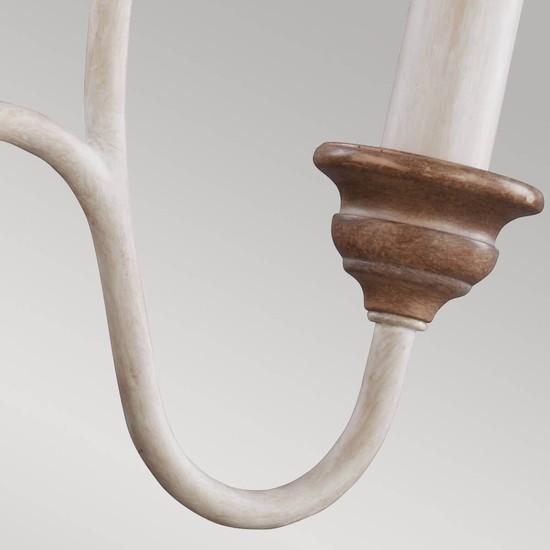 Produktbild Elstead Lighting Hartsville Kronleuchter E14 3-fach Chalk Washed, Beachwood (41.90 cm)