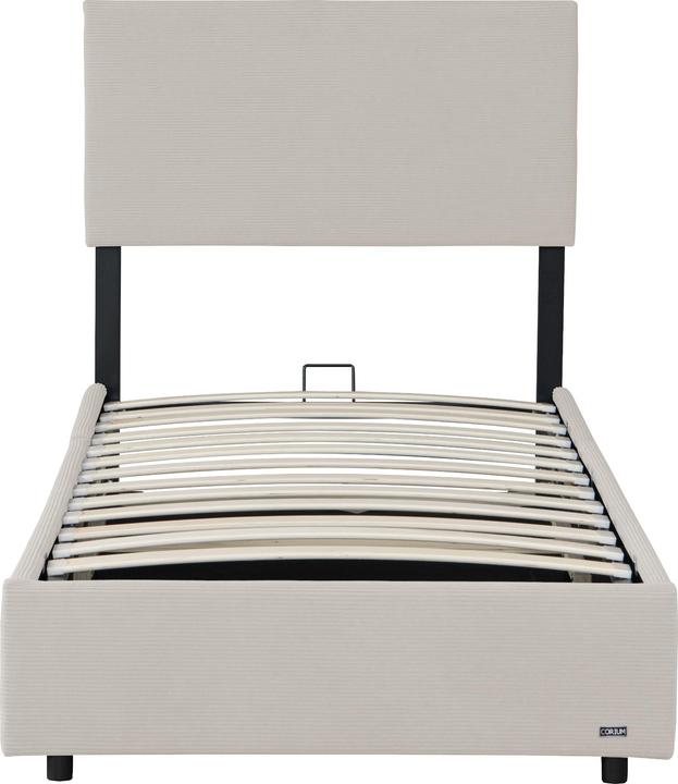 Actual product image Corium Polsterbett Juva mit Matratze und Bettkasten 90x200 cm Beige (90 x 200 cm)