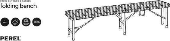 Immagine prodotto Perel Panchina pieghevole in rattan look