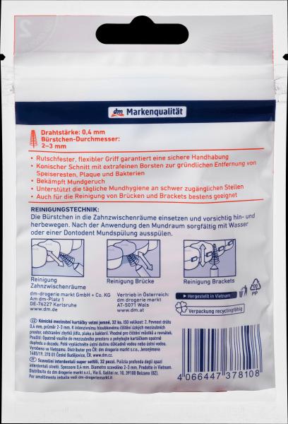 Immagine prodotto dm Dontodent Spazzolini interdentali (32 x, 0.40 mm)