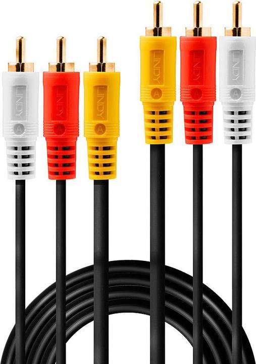 Actual product image Lindy 3 x RCA – 3 x RCA (1 m, Cinch)