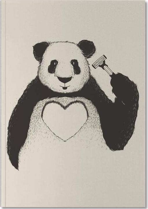 Actual product image Juniqe Panda Love - Pandas (A5, Dotted)