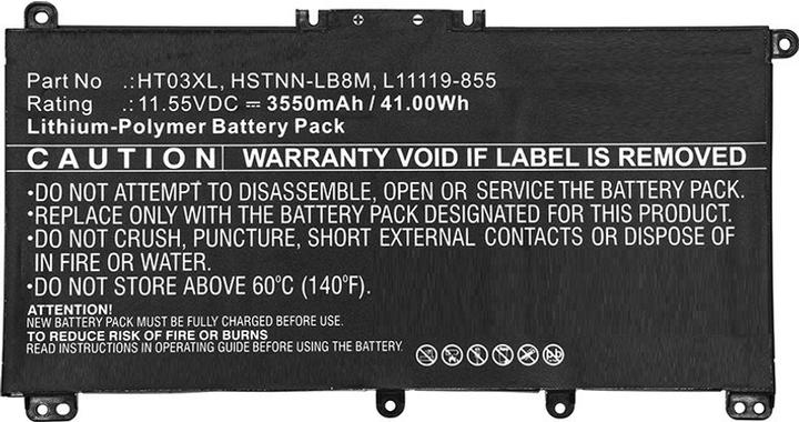 Actual product image CoreParts MicroBattery MBXHP-BA0171 Industrial Battery Lithium Polymer (LiPo) 3550 mAh 11.55 V (1 Cells, 3550 mAh)
