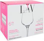 Produktbild LAV Satz von 6 Glas Wein / Wasser 400ccm lal (0.40 l, 6 x)