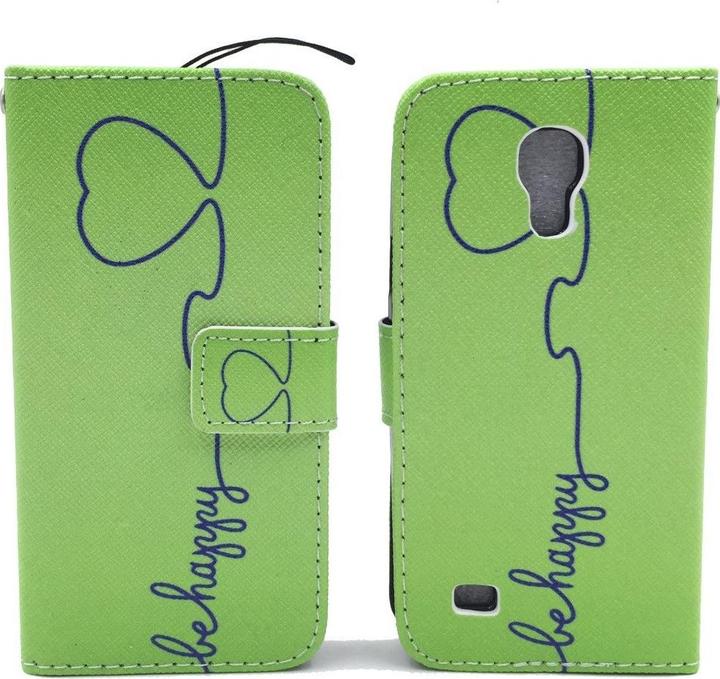 Actual product image König Design Protective Case for Samsung Galaxy S4 Mini Be Happy Green Case + 1 Armour Protection Glass (Samsung Galaxy S4 mini)