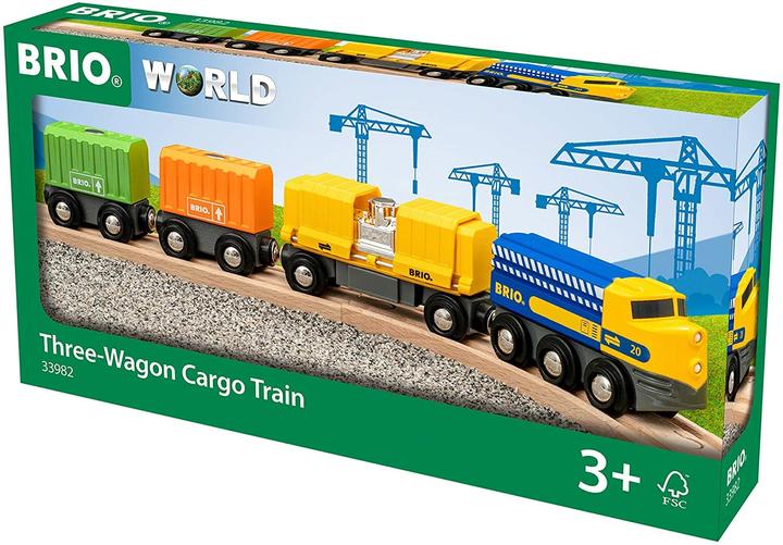 Actual product image Brio three-car freight train