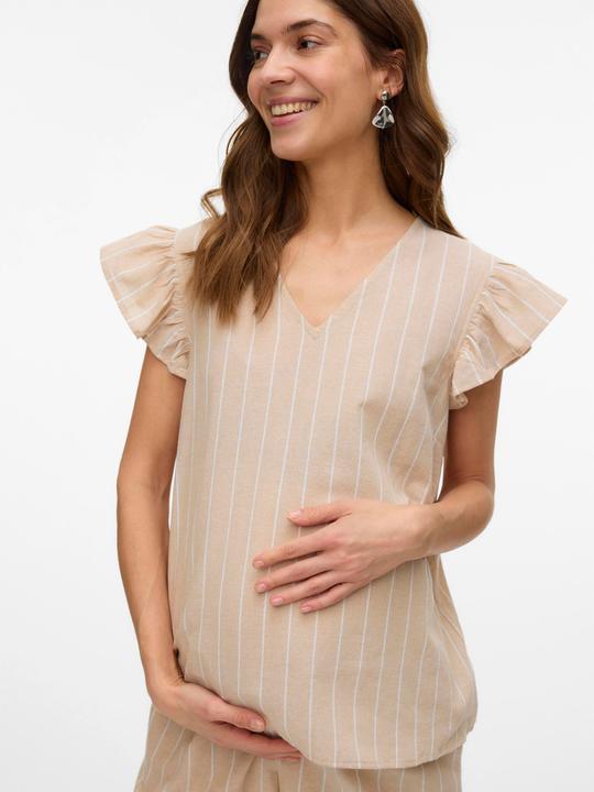 Image du produit Mamalicious Normal geschnitten V-Ausschnitt Top Bluse (XL)