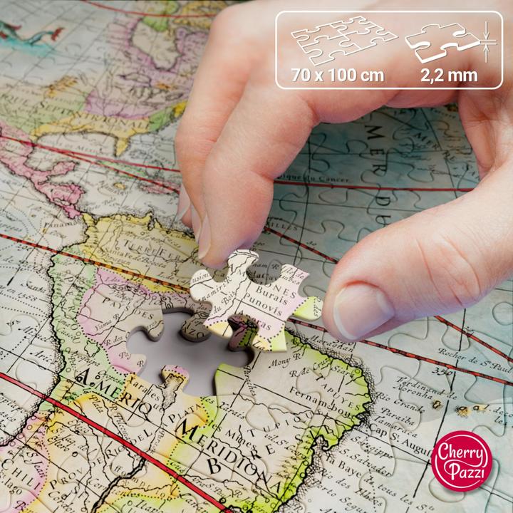 Actual product image Cherry Pazzi Puzzle 2000 pieces - Great Discoveries World Map (2000 pieces)