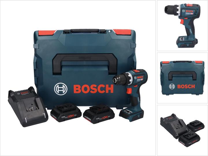 Produktbild Bosch Professional Akku-Bohrschrauber GSR 18V-90 C (2x4.0Ah ProCore, GAL 18V-40, L) (Akkubetrieb)