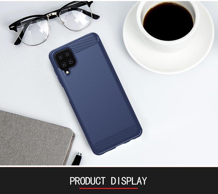 Produktbild Cadorabo TPU Ultra Slim carbon edelstahl Kombi Cover (Samsung Galaxy A12)