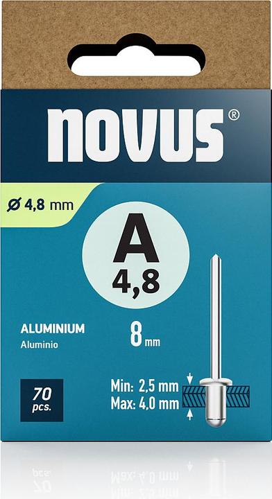 Novus Blindniete A5 x L: 8 mm Alu