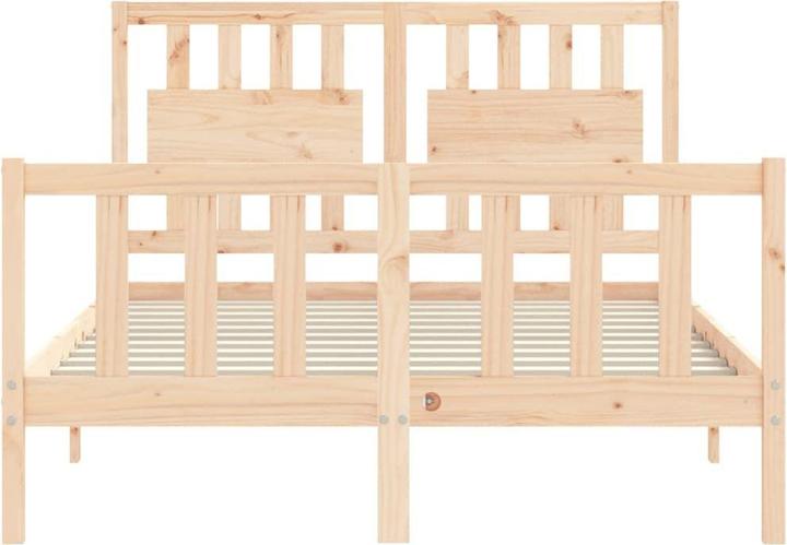 Image du produit VidaXL Massivholzbett mit Kopfteil 140x190 cm (140 x 190 cm)