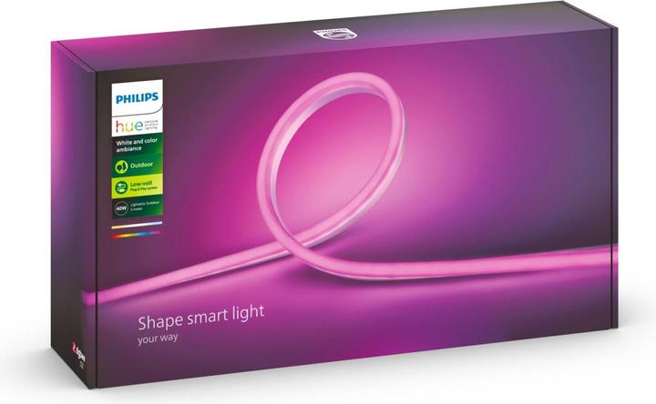 Produktbild Philips Hue Outdoor Lightstrip 5m DE-Stecker (Mehrfarbig, 500 cm, Outdoor)
