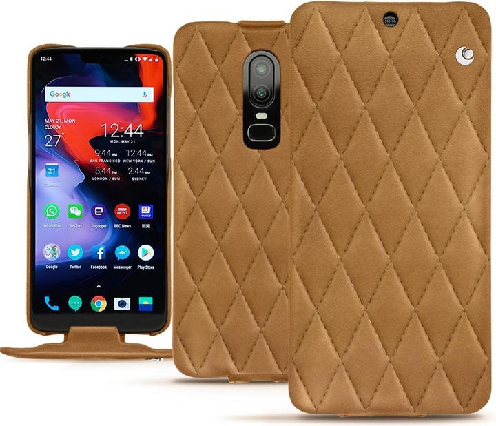 Actual product image Noreve Leather cover vertical (OnePlus 6)
