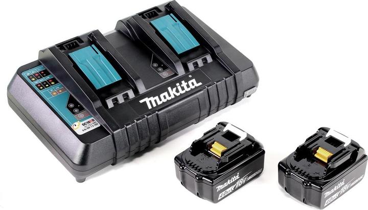 Actual product image Makita DUB 361 PM 2x 18 V / 36 V battery leaf blower + 2x BL 1840 B 4 Ah / 4000 mAh rechargeable (Rechargeable battery operated, Leaf blower)