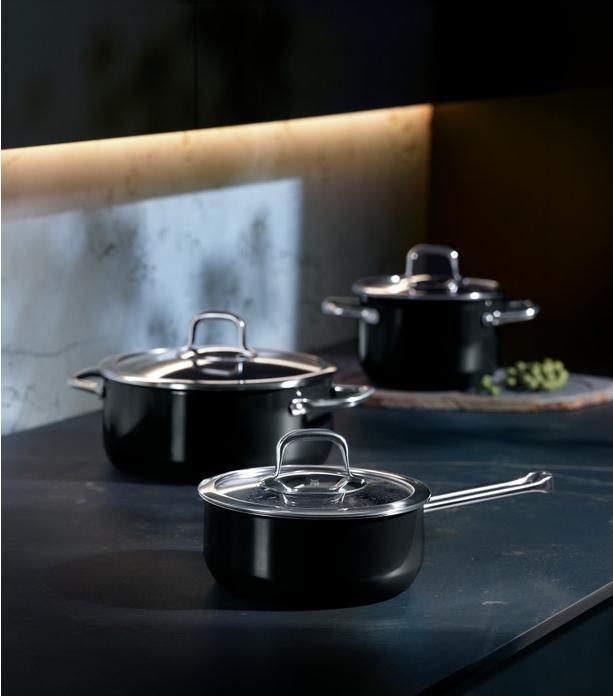 Produktbild WMF Bratentopf schwarz (24 cm, Kochtopf, Edelstahl)