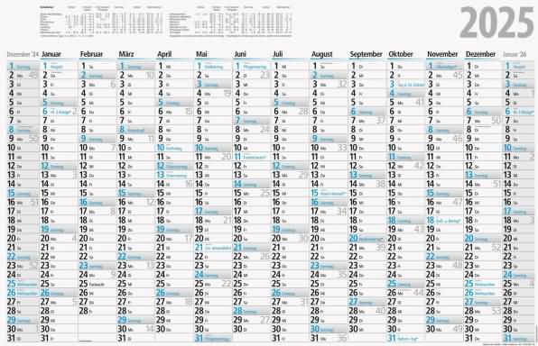 Image du produit Rido Planning annuel 70x47cm 14 mois 2025 (A2, Allemand)