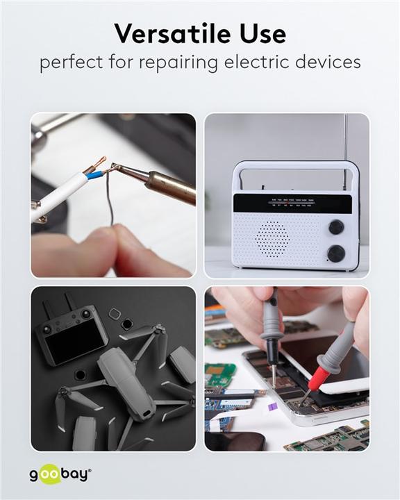 Image du produit Goobay Étain de soudure professionnel sans plomb, ø 1,0 mm, 12,5 g (Souder)