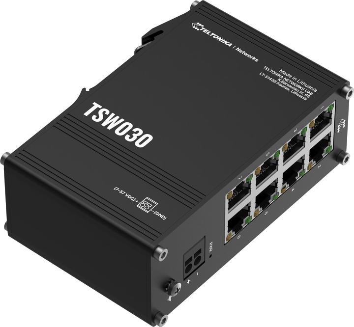 Produktbild Teltonika Switch TSW030 8x RJ45 100Mb/s, IP30 (8 Ports)