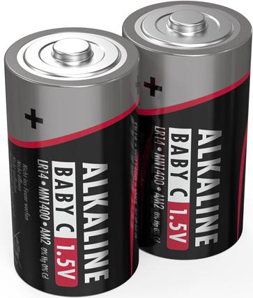 Actual product image Ansmann RED LINE - Battery 2 x C - Carbon (2 pcs., C, 7000 mAh)
