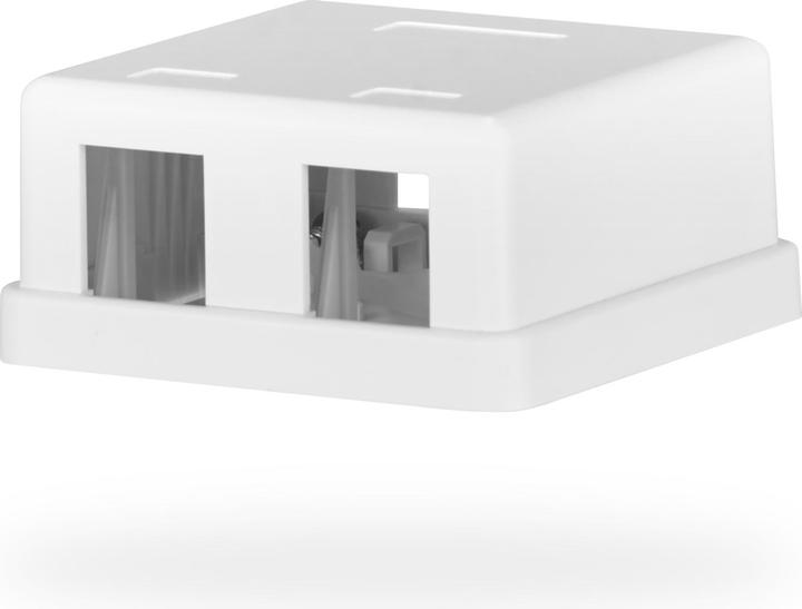 Actual product image M-Cab Keystone Box 2port Surf-Mounted (Keystone module holder)