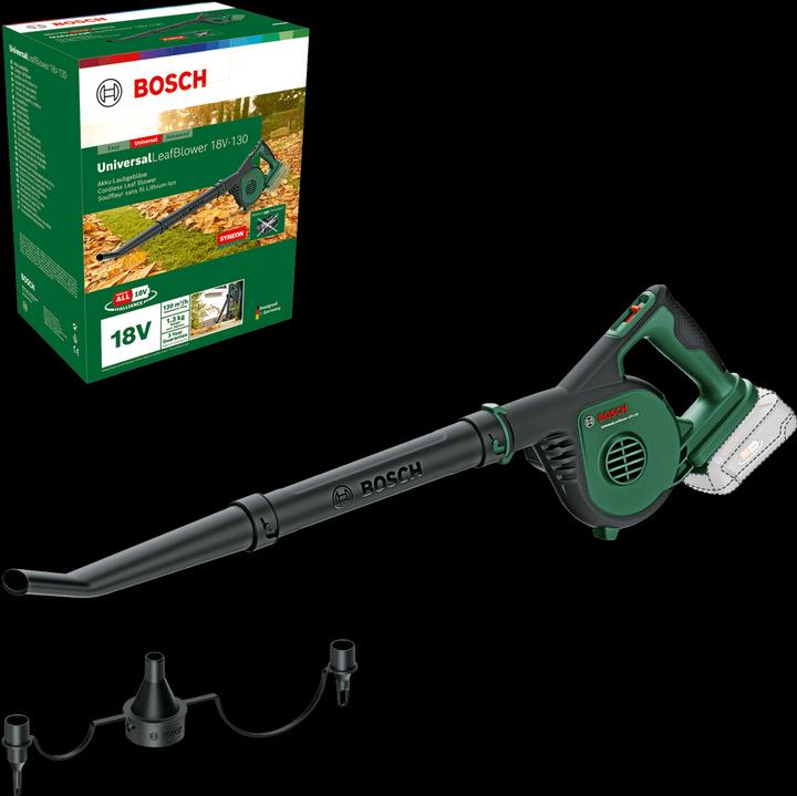 Image du produit Bosch Home & Garden LeafBlower universel 18V-130 (Fonctionnement sur batterie, Souffleur de feuilles)