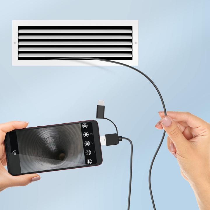 Actual product image Avizar Endoscope Camera USB-C, Micro-USB, USB Connectors