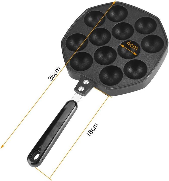 Produktbild Asixx Takoyaki Pfanne (4 cm, Pfannenset + Topfset, Aluminium)