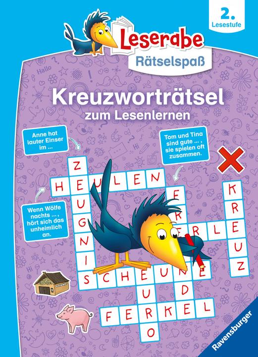 Actual product image Ravensburger Leserabe Rätselspass - Kreuzworträtsel zum Lesenlernen - 2. Lesestufe (German, Martine Richter, Anne Karen Rasch, Heribert Schulmeyer, 2022)