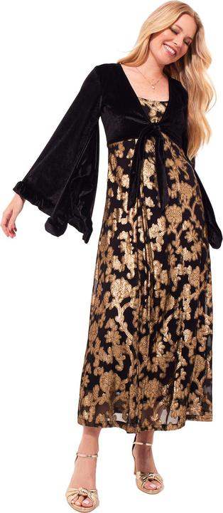 Produktbild Joe Browns Velour Kimono Sleeve Appliqué Maxi Dress (40)