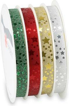 Immagine prodotto Magni Nastro a righe glitterato stella tradizionale 10mmx16m (Borsa da regalo, 21 x)