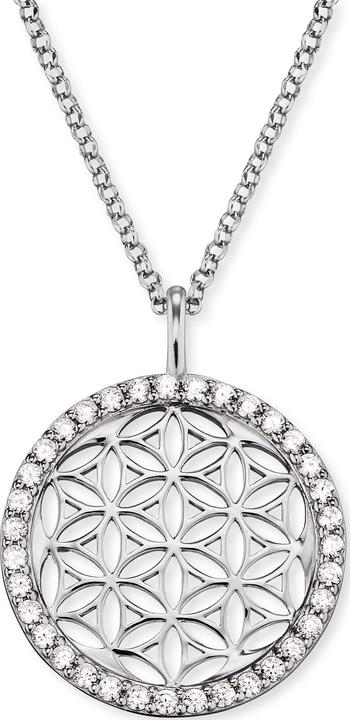 Engelsrufer Balance Halskette Lebensblume (Silber rhodiniert, 925er Silber rhodiniert, 50 cm)